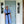 Load image into Gallery viewer, The Sconset Dress Long in periwinkle linen with navy trim