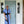 Load image into Gallery viewer, The Sconset Dress Long in periwinkle linen with navy trim