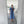 Load image into Gallery viewer, The Sconset Dress Long in periwinkle linen with navy trim