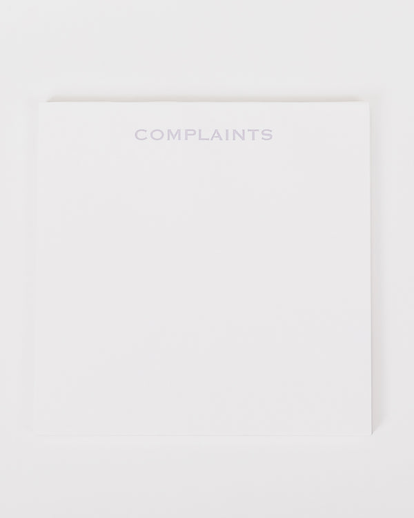 Square Notepad - Complaints