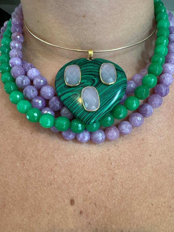 Green Super Chunky Gumball Necklace