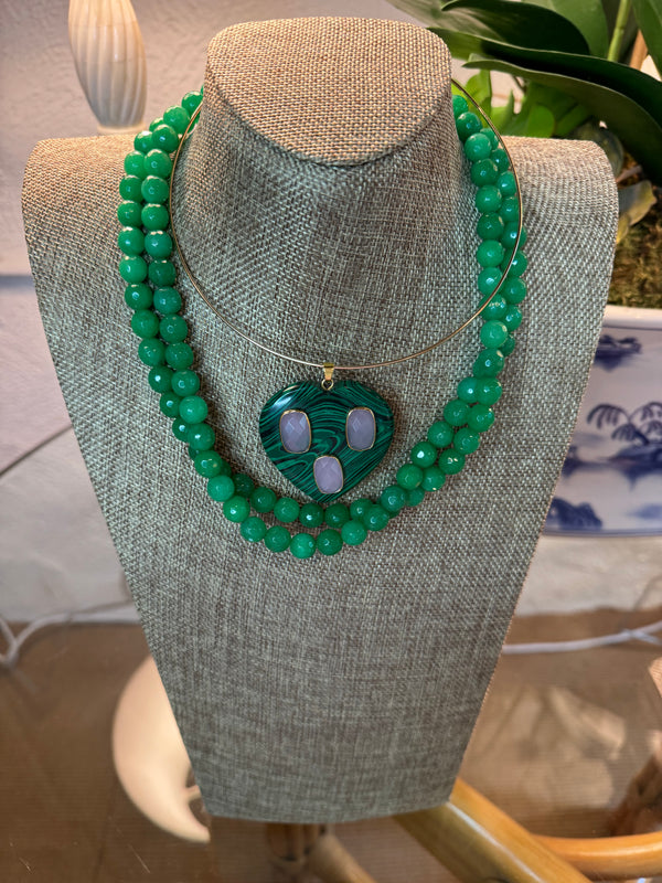 Green Super Chunky Gumball Necklace