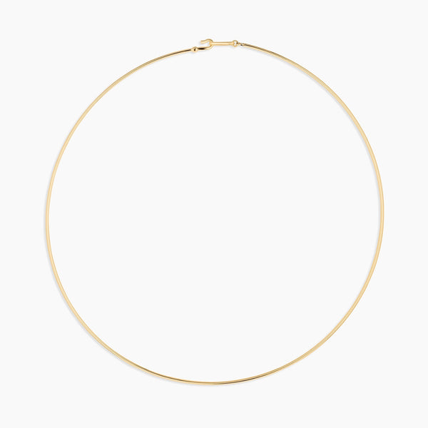 Gold wire necklace