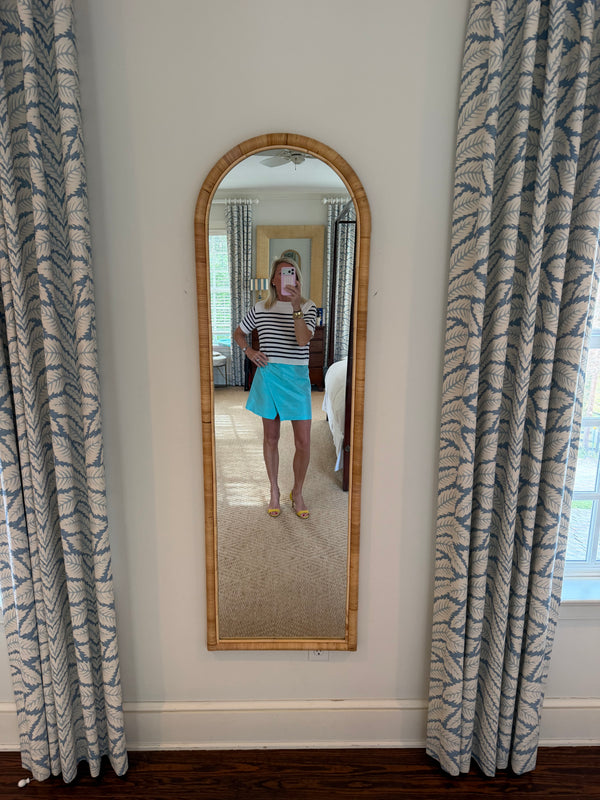 Turquoise Silk Dupioni Short Sarong