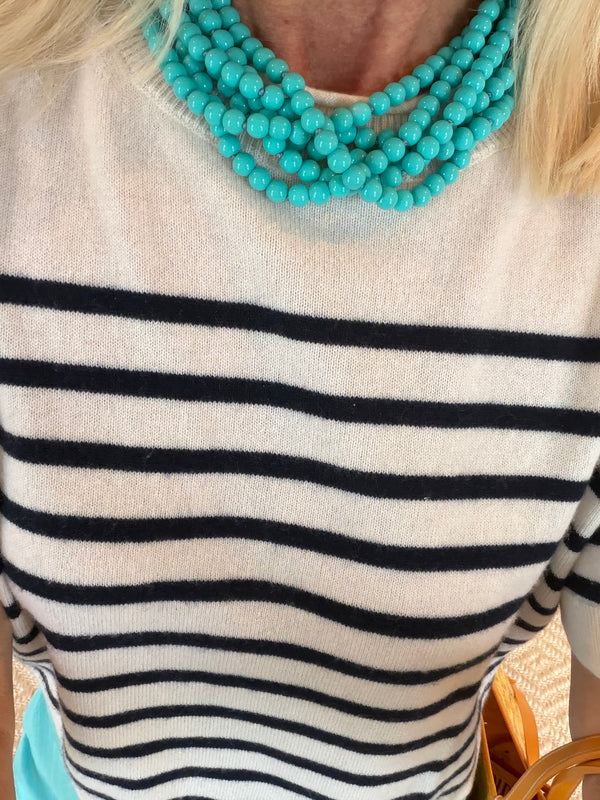 Turquoise Chunky Beaded Necklace