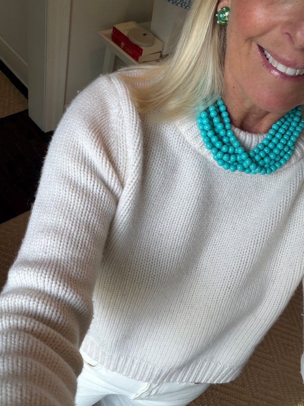 Turquoise Chunky Beaded Necklace