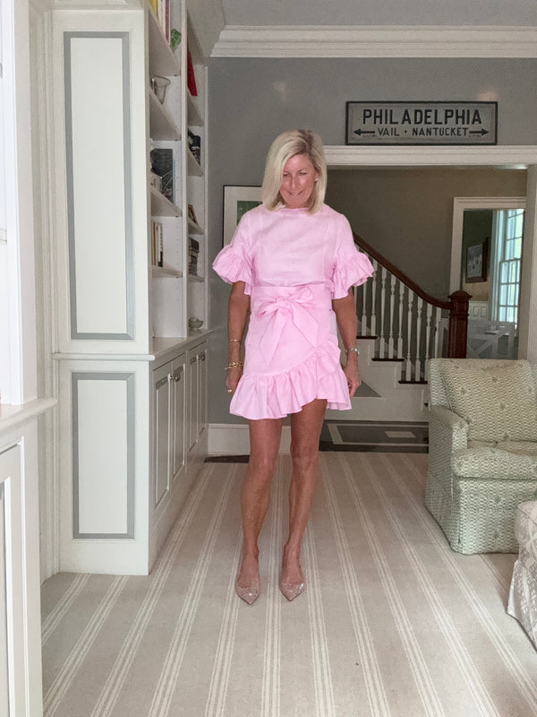 Honor Candy Pink Linen dress