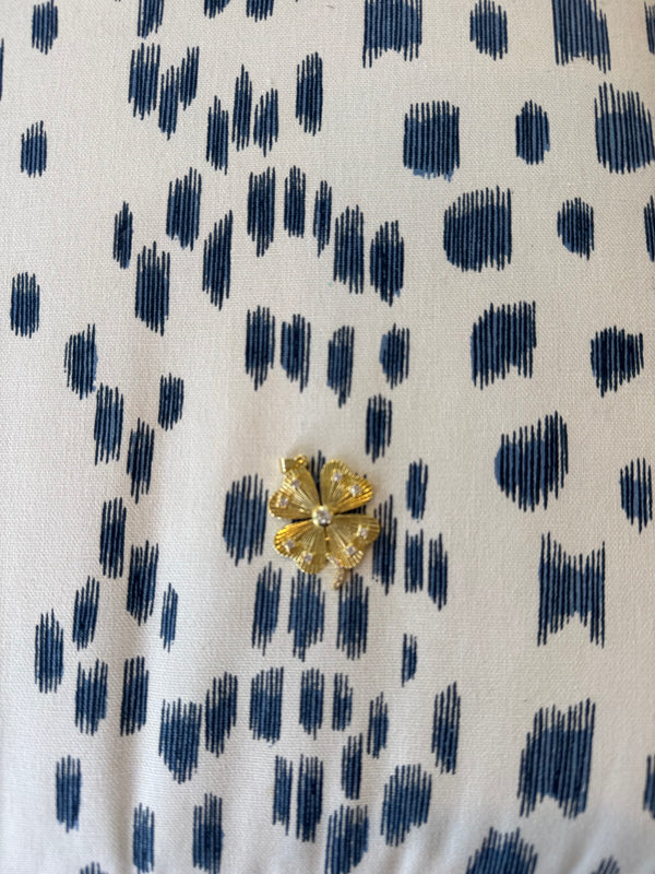 Large Etched Clover Charm