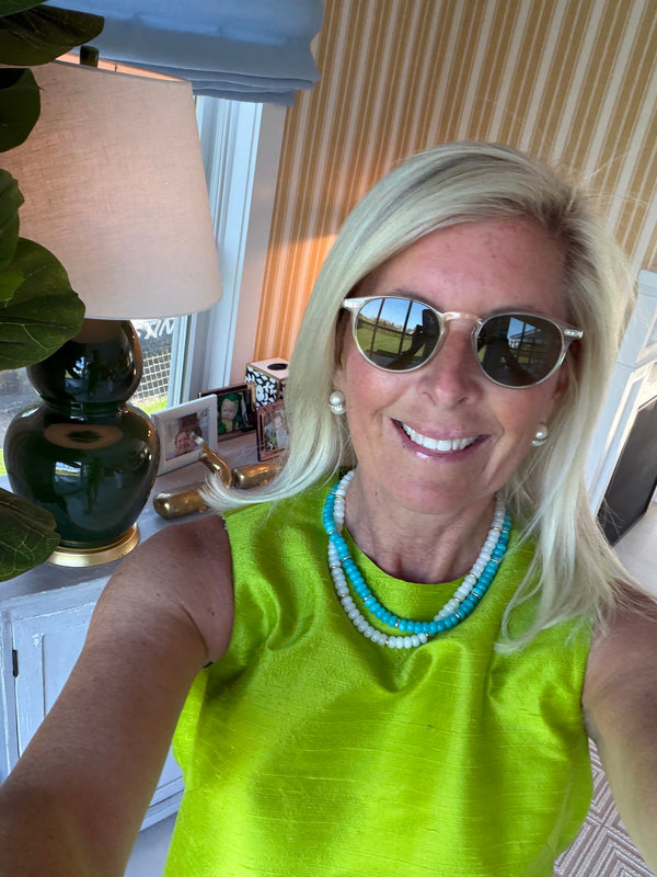 Chartreuse Silk Shantung Shift