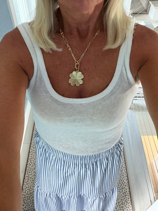 Drop chain link necklace
