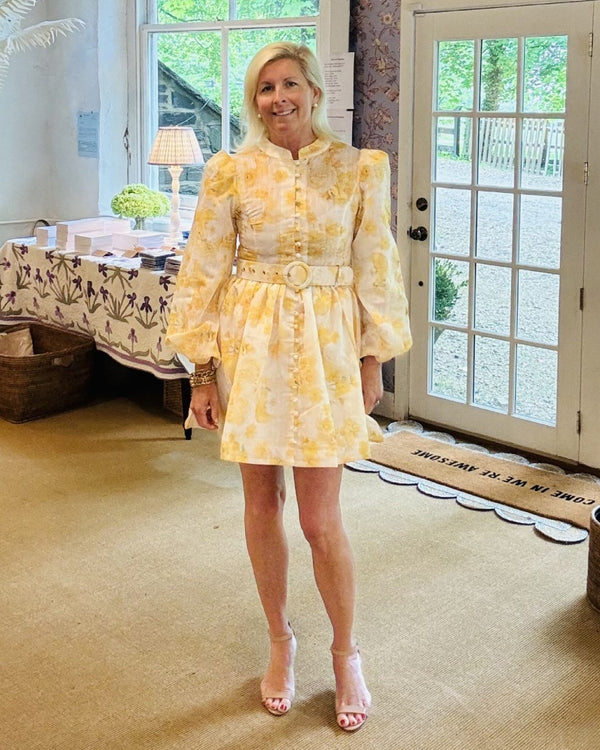 The Party Dress - Yellow and White Floral
