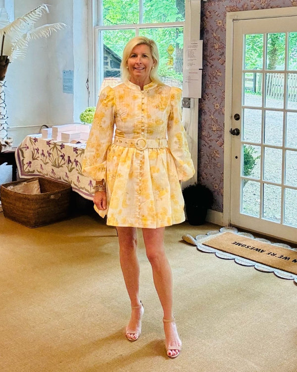 The Party Dress - Yellow and White Floral