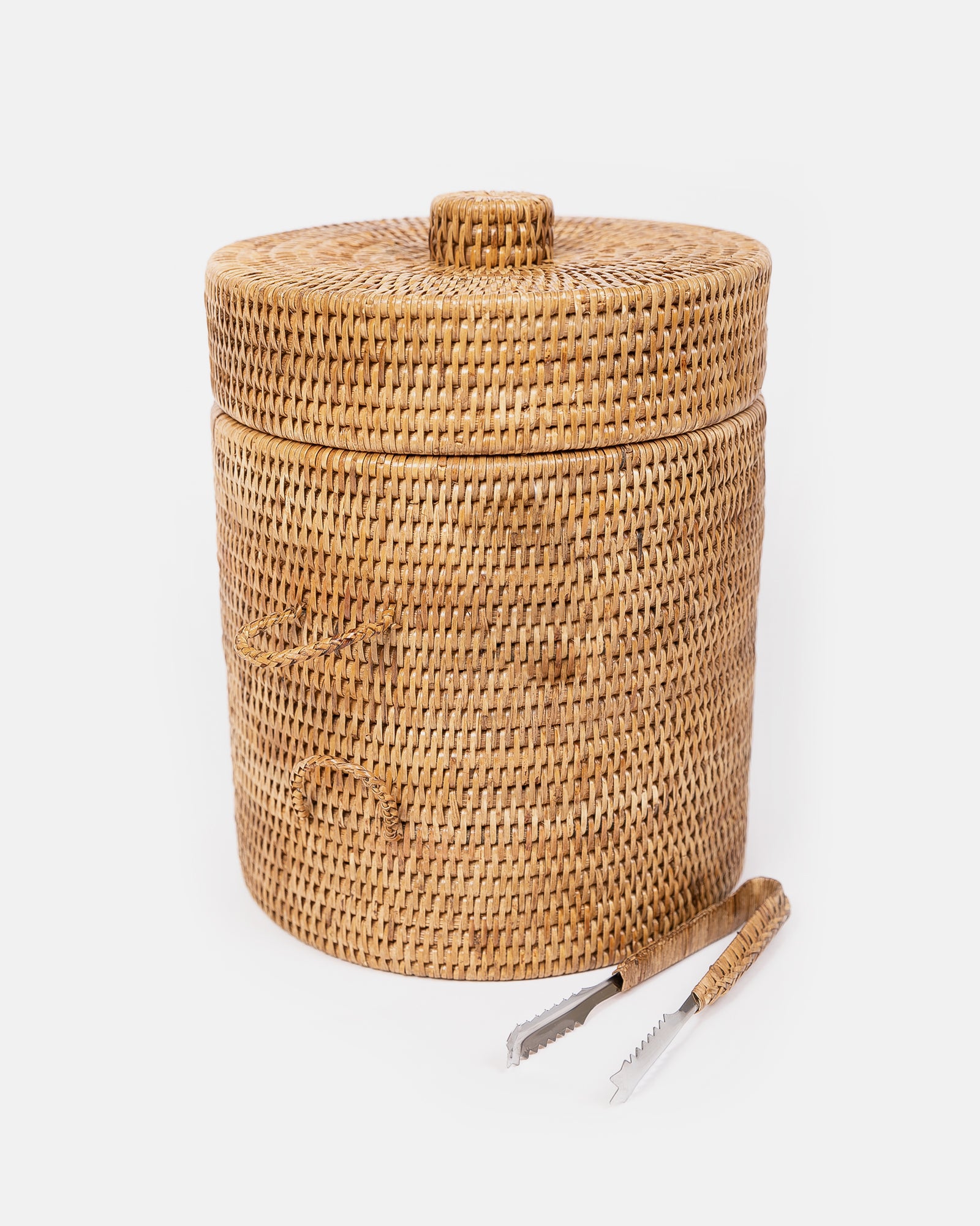 Rattan Ice Bucket with Tongs Shop Vanessa Fox